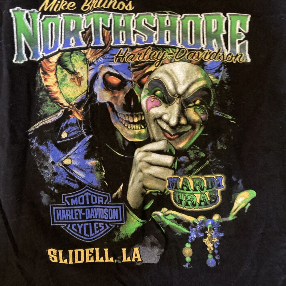 Mike Bruno’s NorthShore Harley Davidson Slidell Louisiana Mardi Gras T-Shirt XL